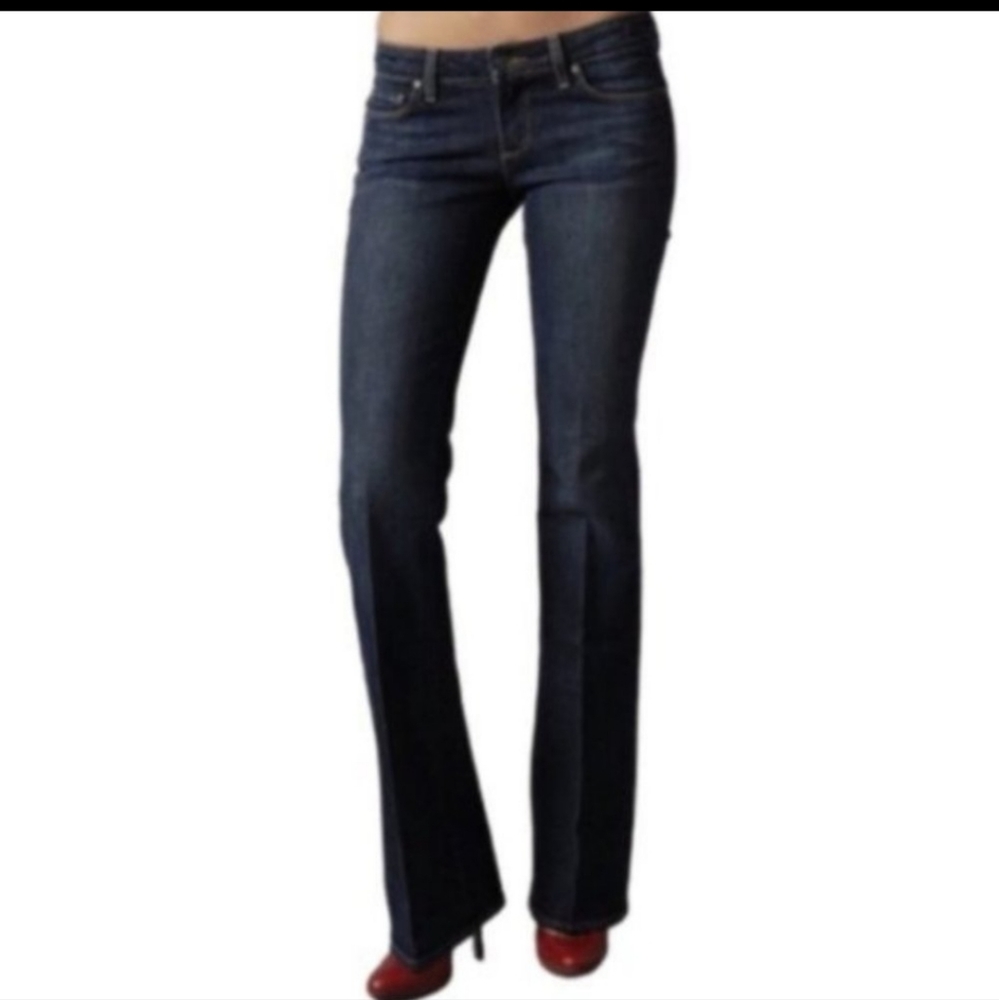 Paige Denim Laurel Canyon Boot Cut Jeans - Size 28 - Low Rise, Medium Wash, Blue